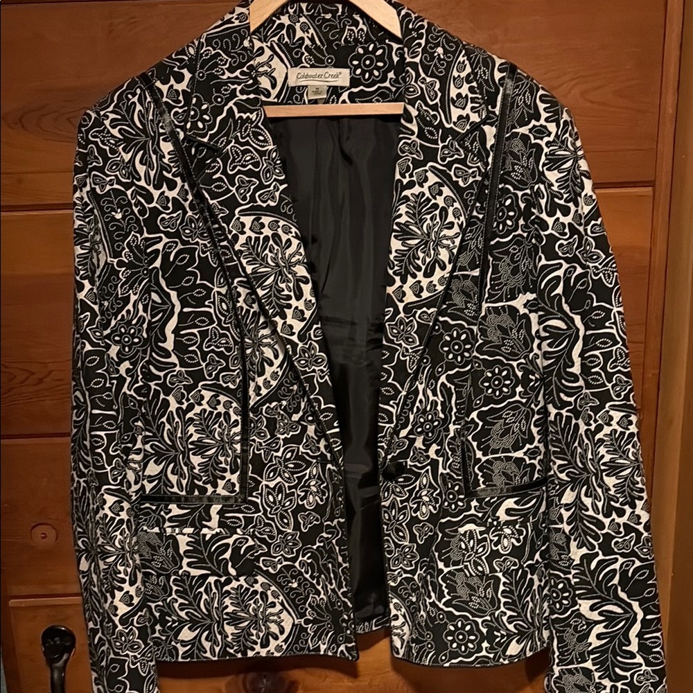 Coldwater Creek Black and White Blazer